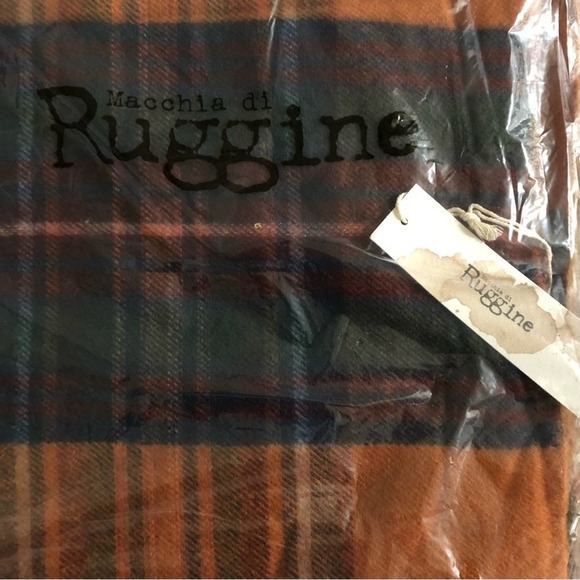 Ruggine Bohemian Soft Plaid Ruana Fringe Accent Poncho NWT Amberglow - Picture 8 of 14